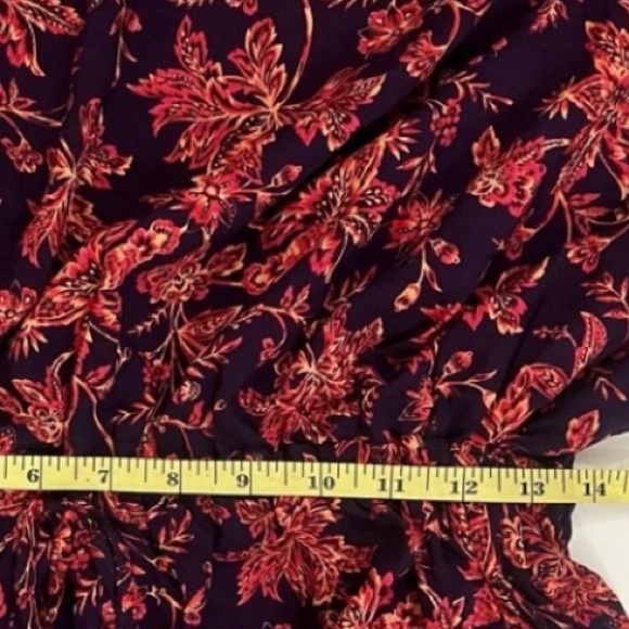 Lands End Short Sleeve Cover Up Mini Dress Floral Adjustable Tie Waist NWOT - Picture 10 of 10